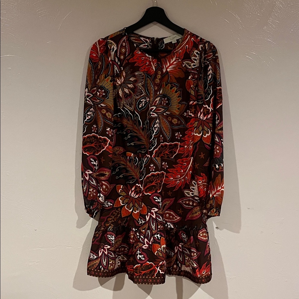 NWT LOFT Floral Long Sleeve Dress
